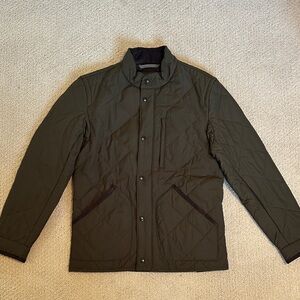 J. Crew Olive Quilted Sussex Jacket Jacket with Primaloft Insulation